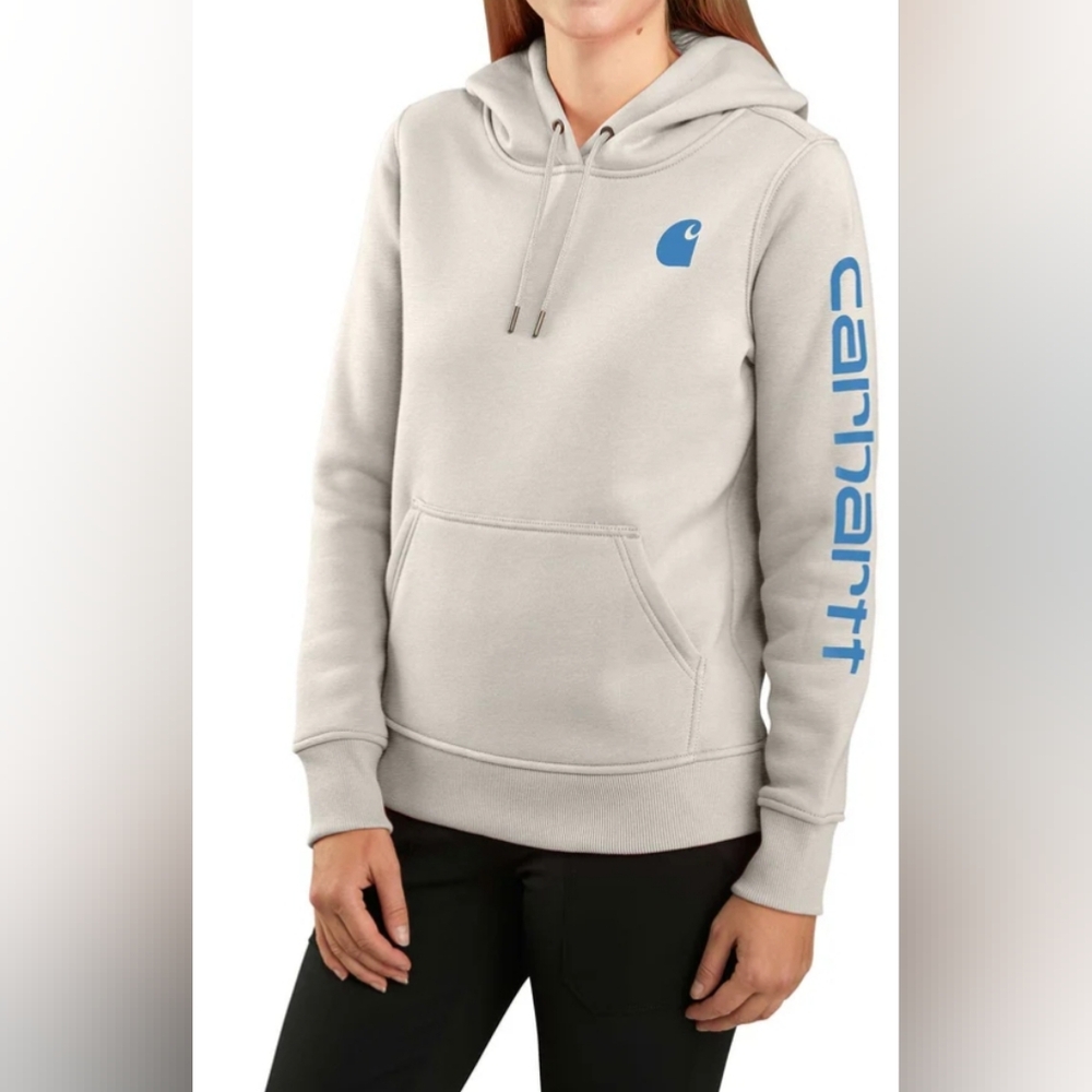 Carhartt Wmn's Midweight Graphic Logo Hoodie Sweatshirt Size L NWOT MSRP $59.99